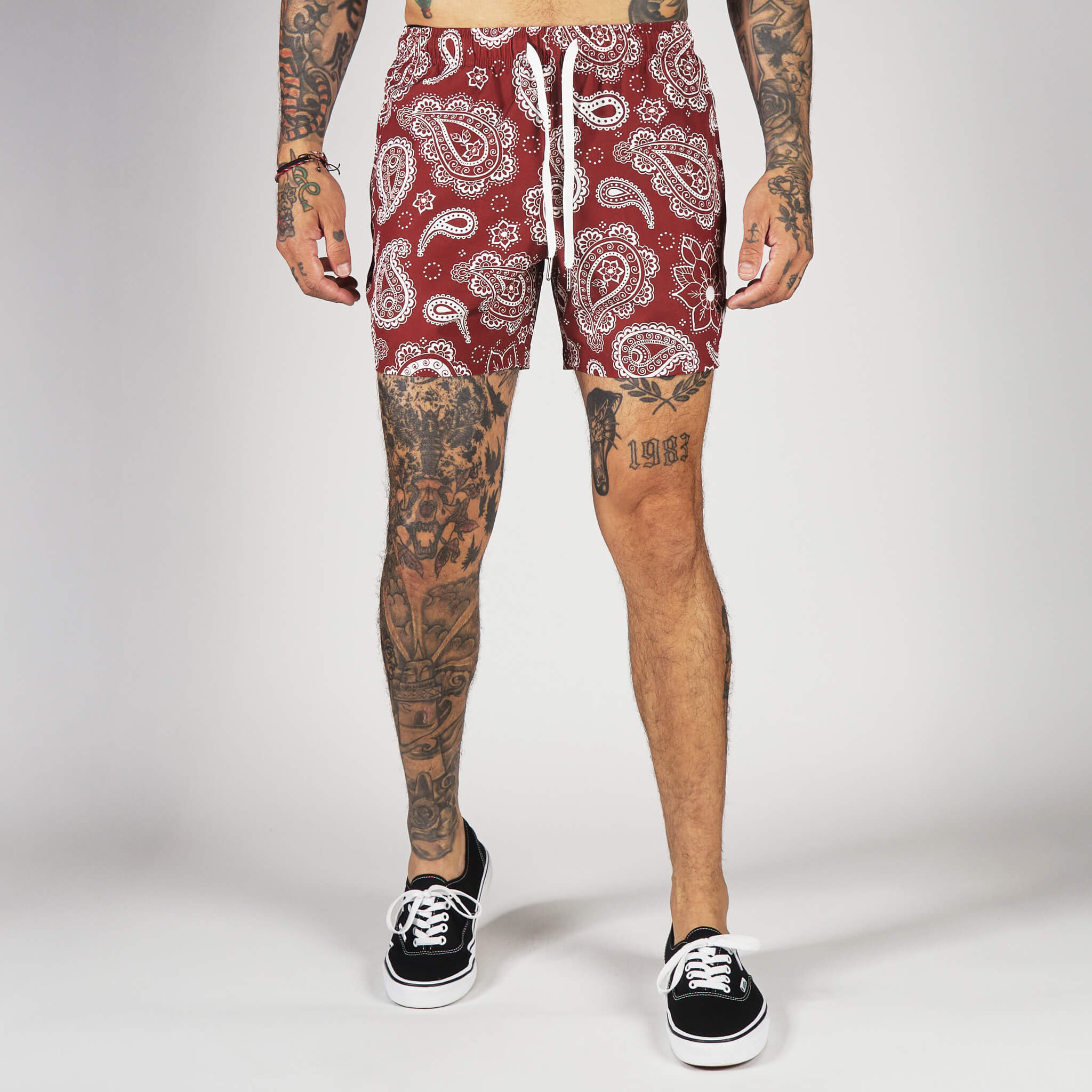 (New) Paisley Shorts - Red