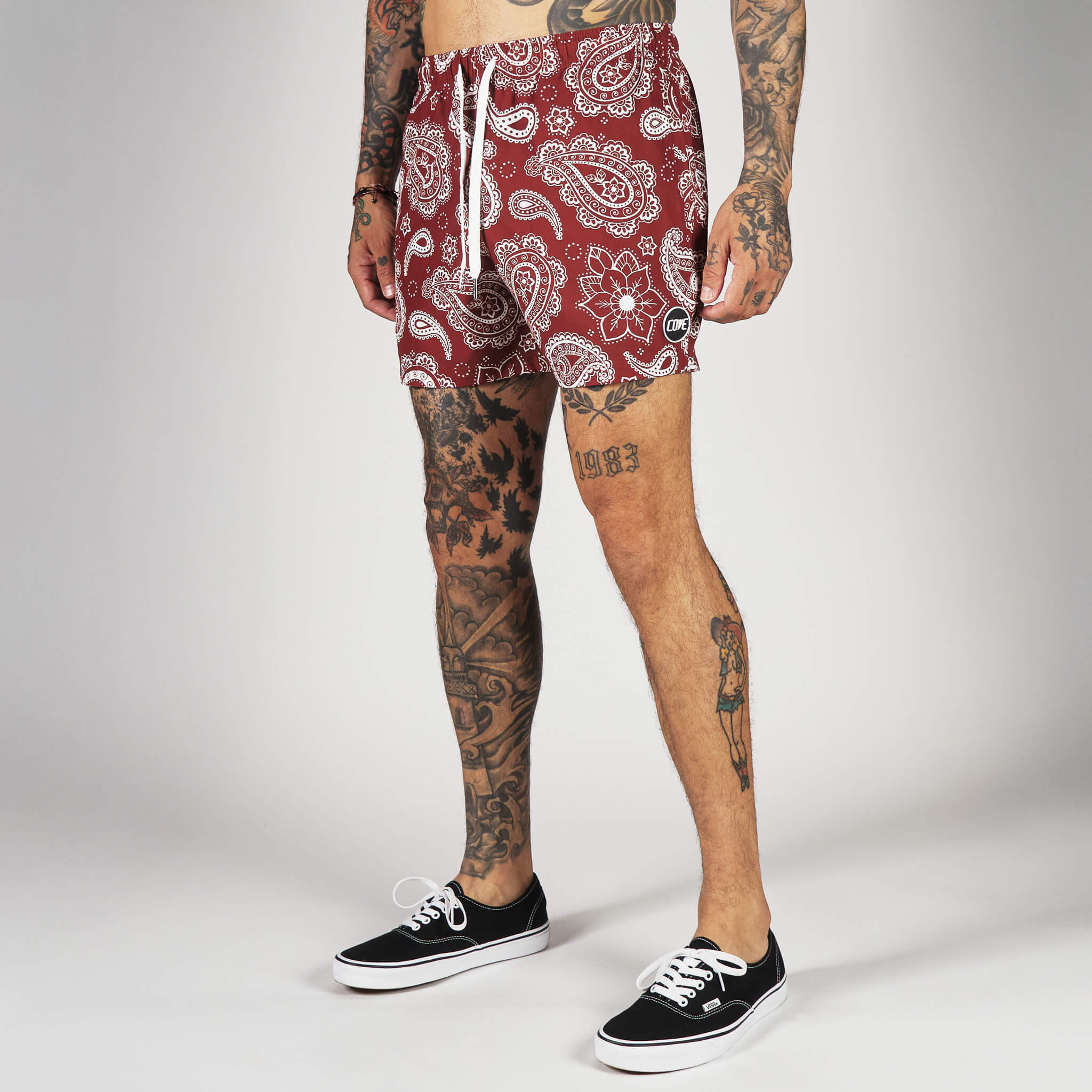 (New) Paisley Shorts - Red