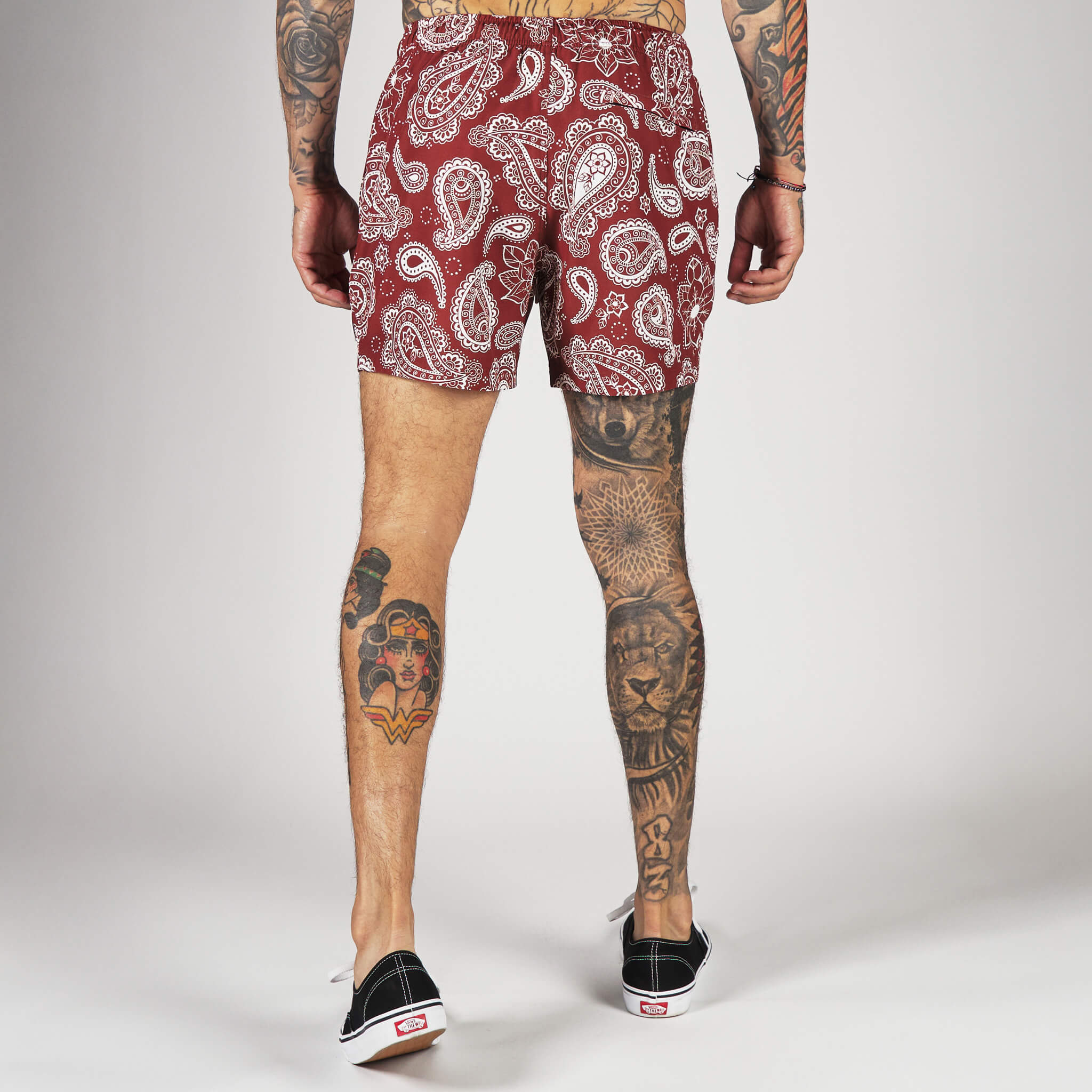 (New) Paisley Shorts - Red