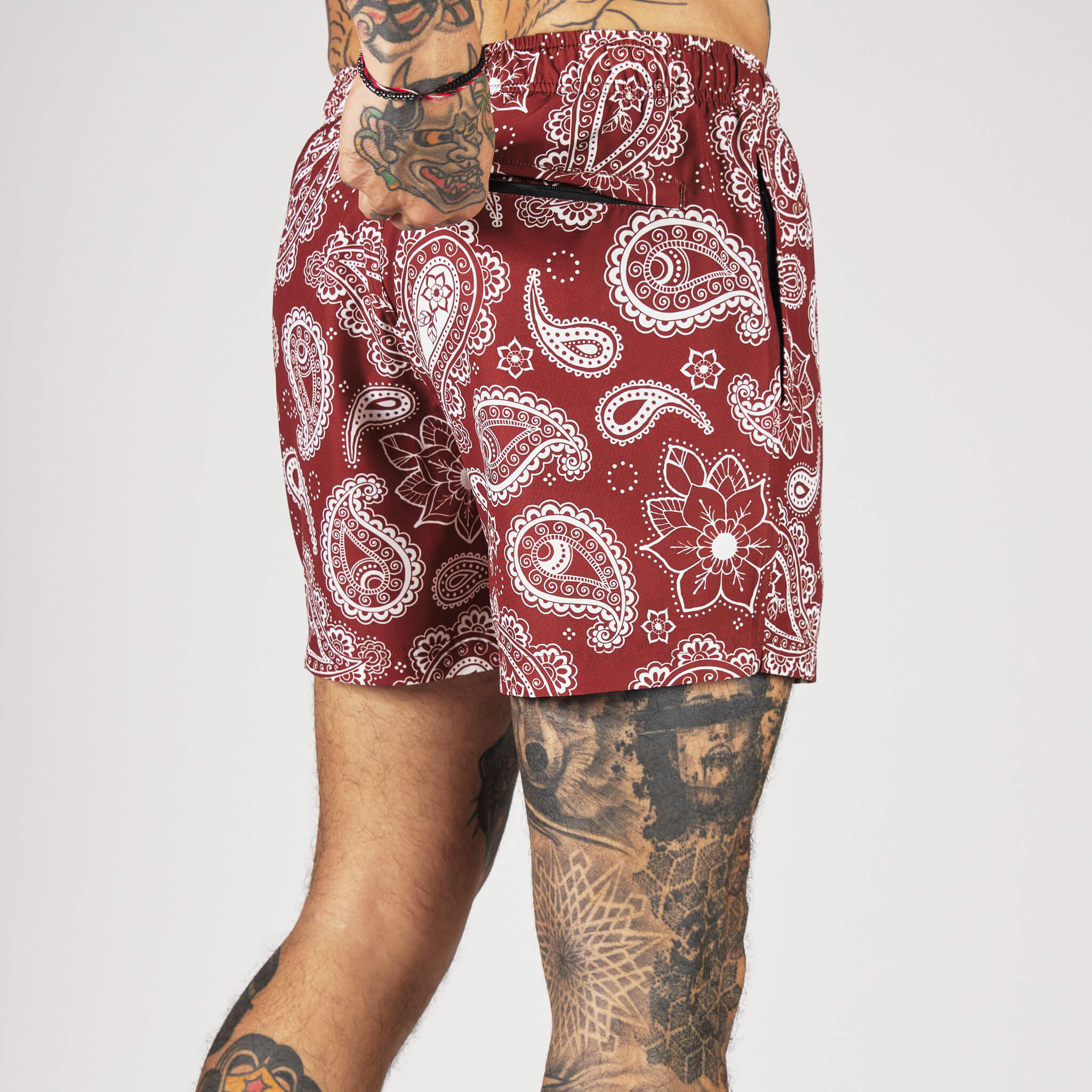 (New) Paisley Shorts - Red