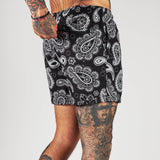 (New) Paisley Shorts - Black