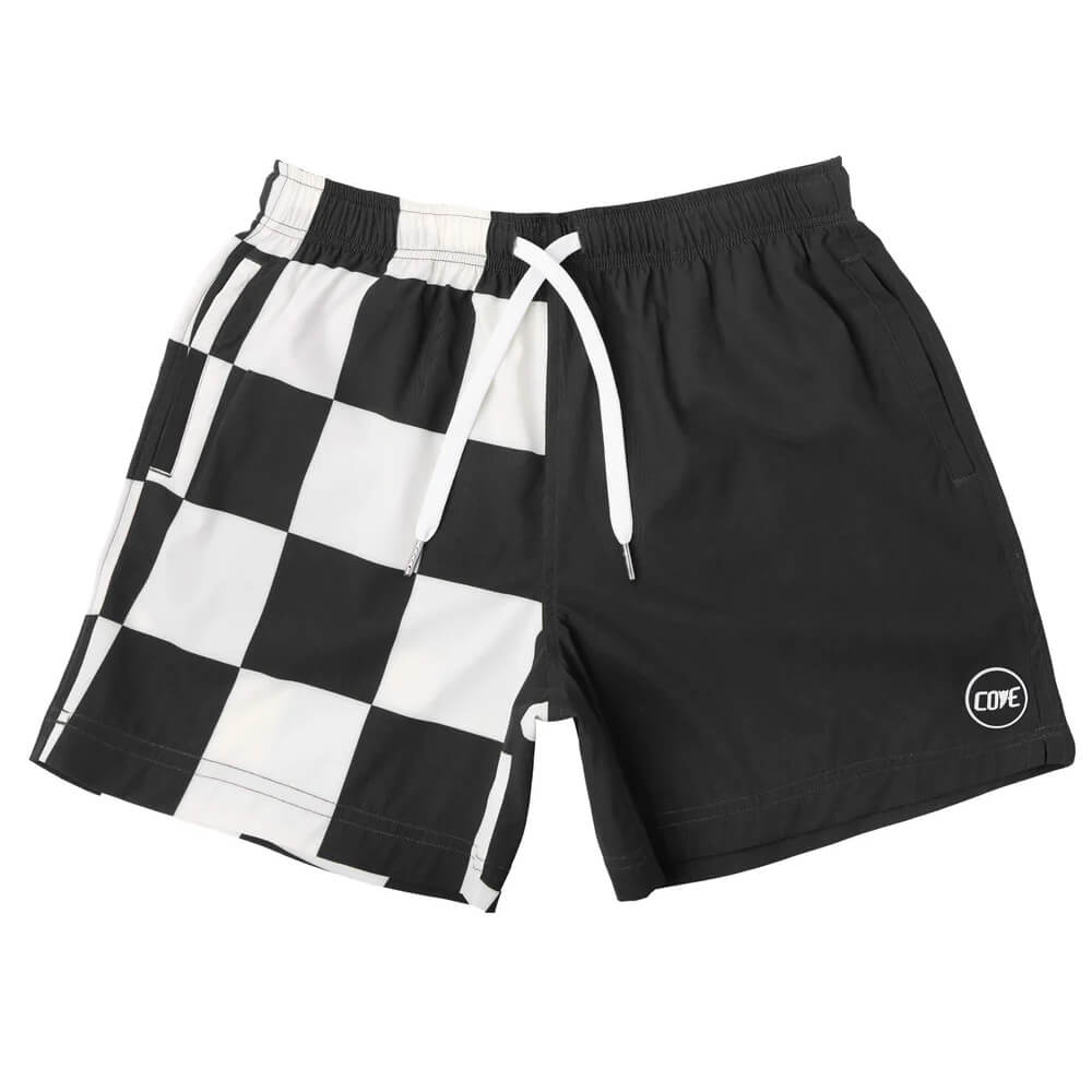 New) Checkered Shorts - Black – Cove USA