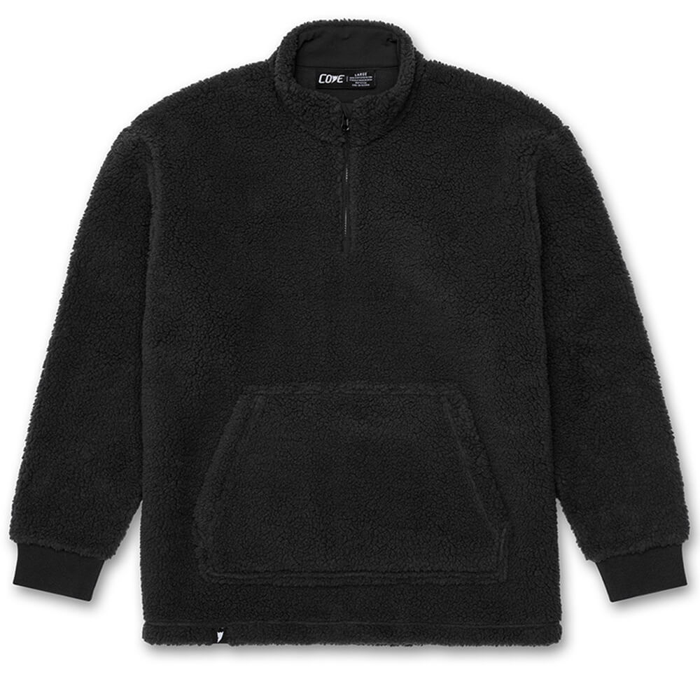 New) Sherpa Quarter Zip - Black – Cove USA