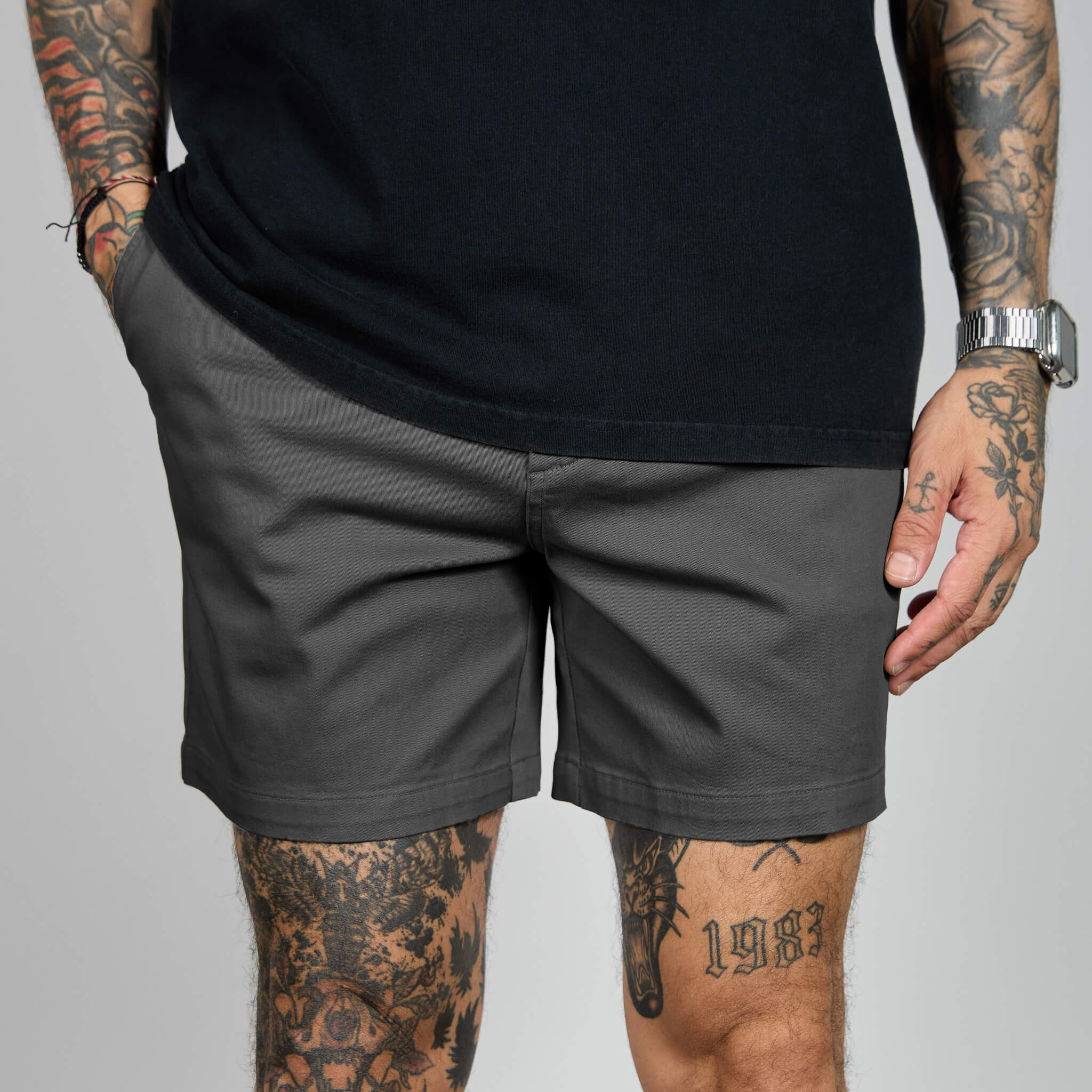 Chino Shorts - Charcoal