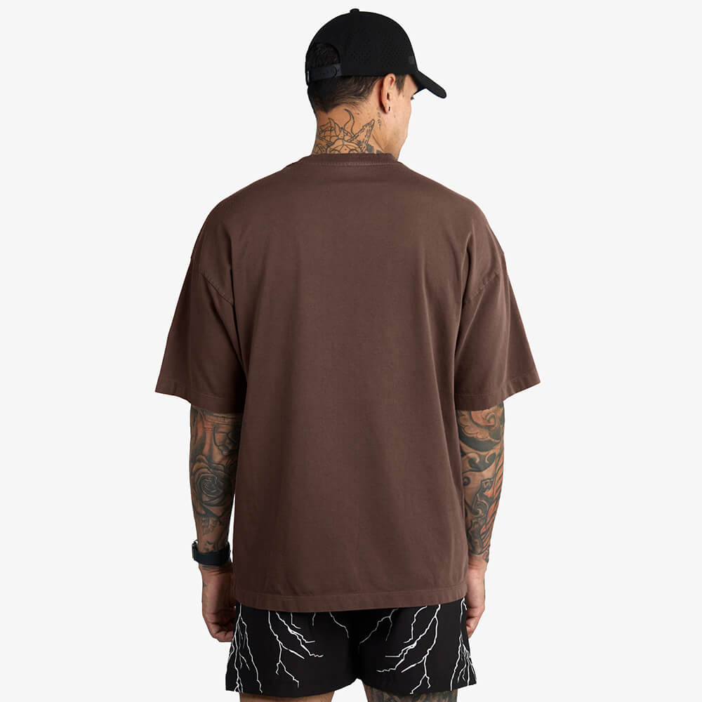 (New) Drop Shoulder Tee - Coffee