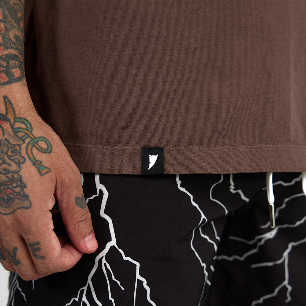 (New) Drop Shoulder Tee - Coffee