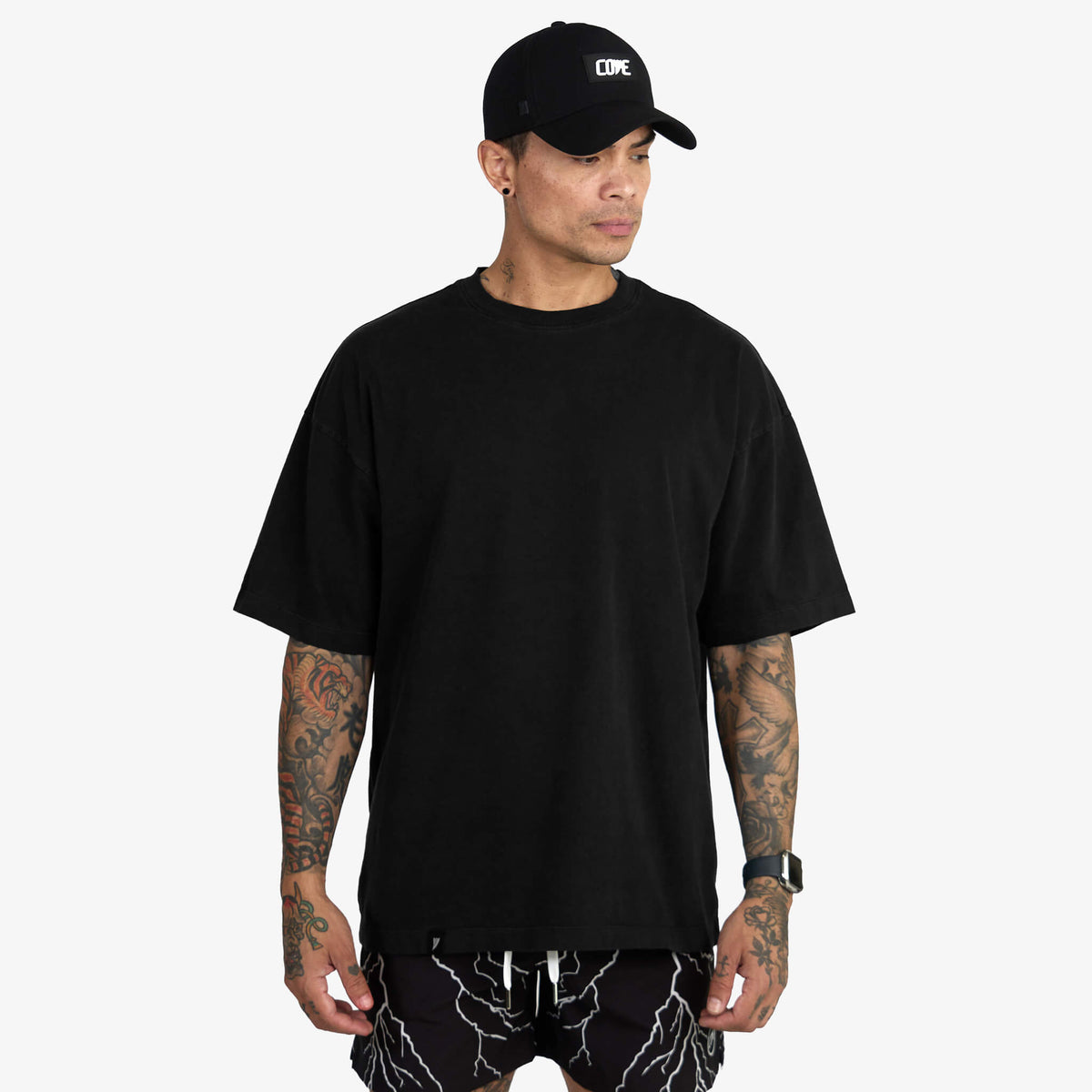 New) Heavyweight Tee - Jet Black – Cove USA