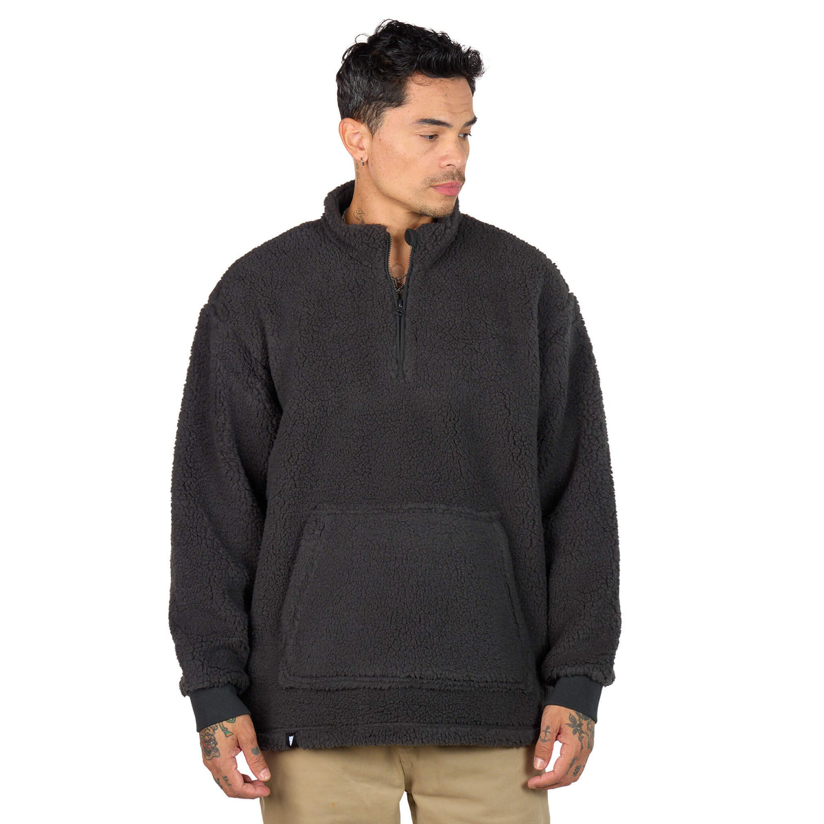 New) Sherpa Quarter Zip - Gray – Cove USA