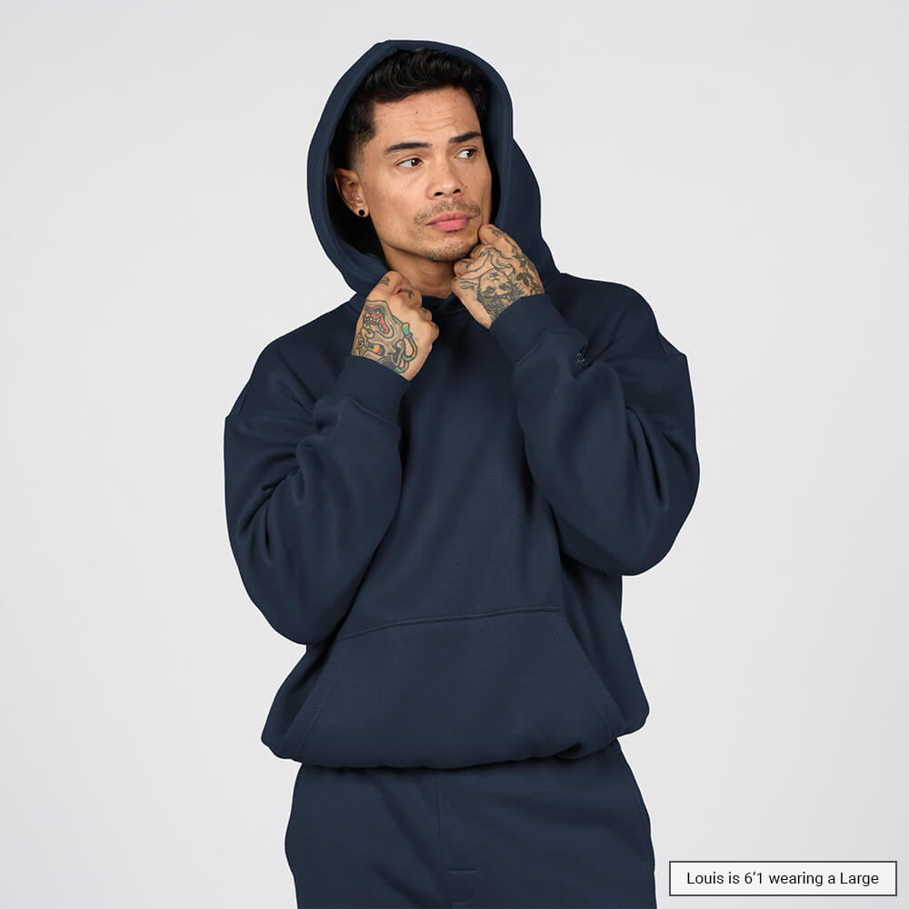 New) Weighted Hoodie - Navy – Cove USA