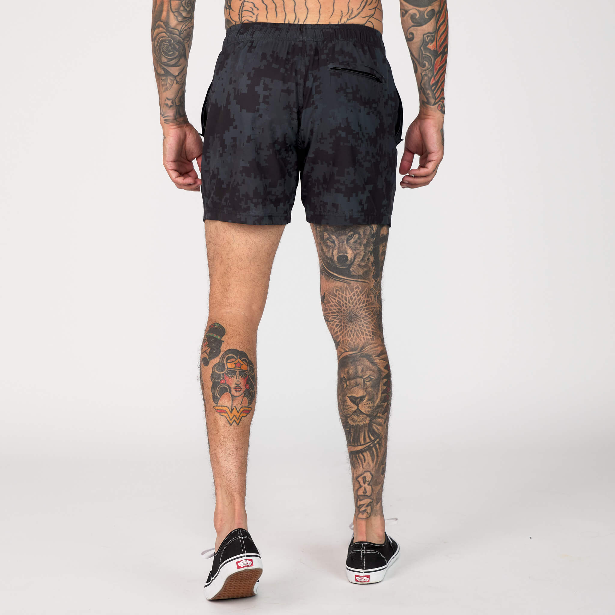 (New) Digi Camo Shorts - Black