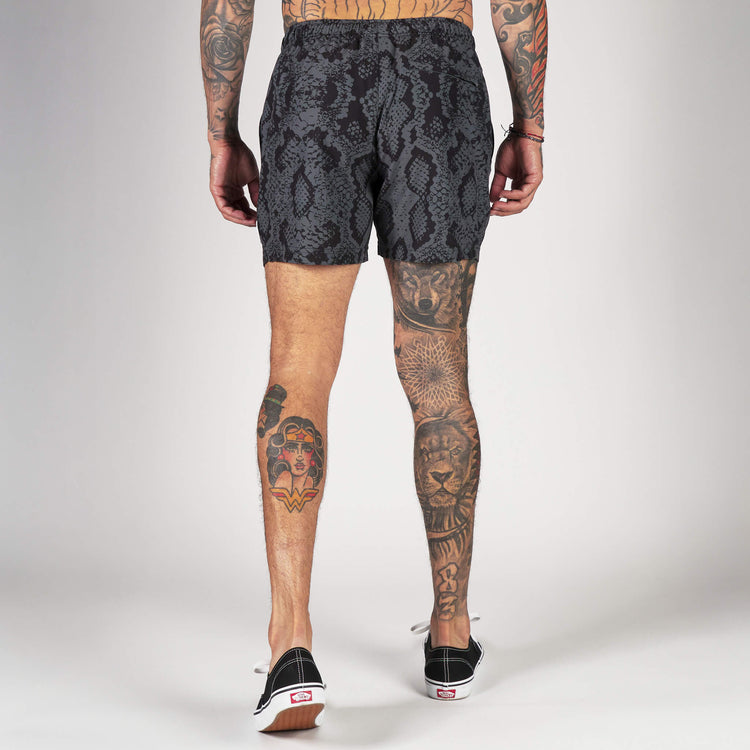 (New) Snakeskin Shorts - Black