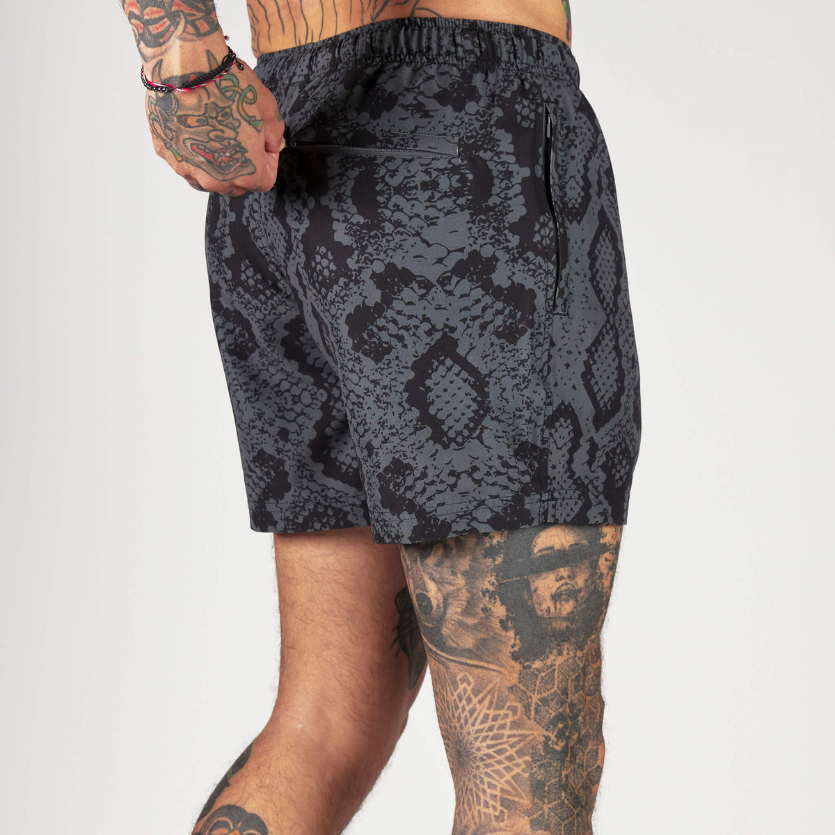 (New) Snakeskin Shorts - Black