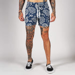 (New) Paisley Shorts - Blue