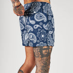 (New) Paisley Shorts - Blue