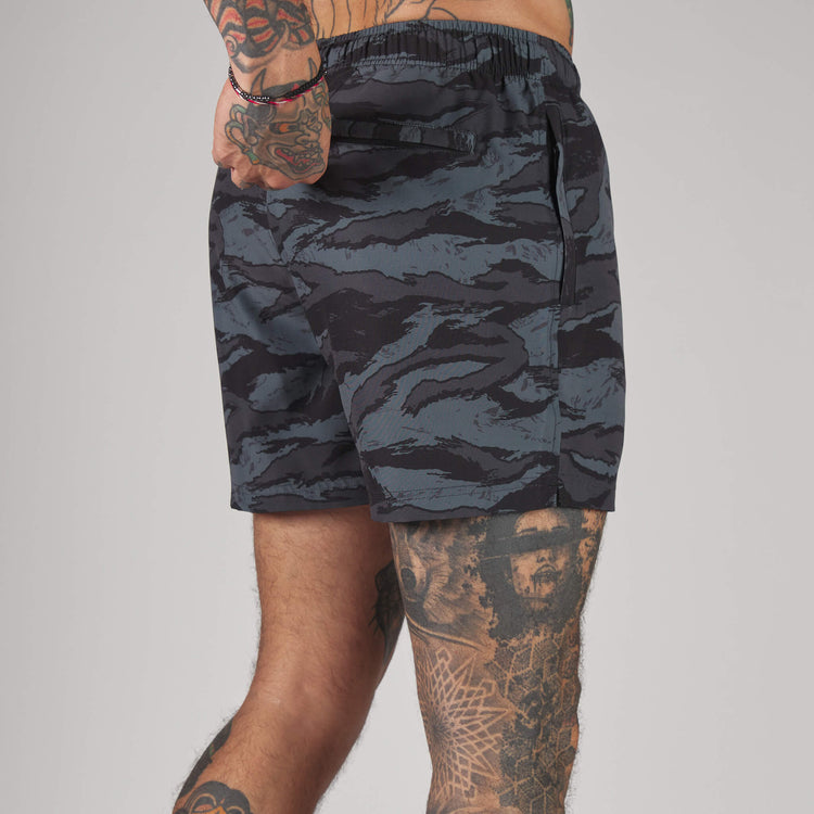 (New) Tiger Camo Shorts - Black