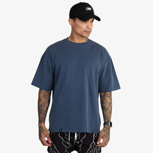 New) Heavyweight Tee - Navy – Cove USA