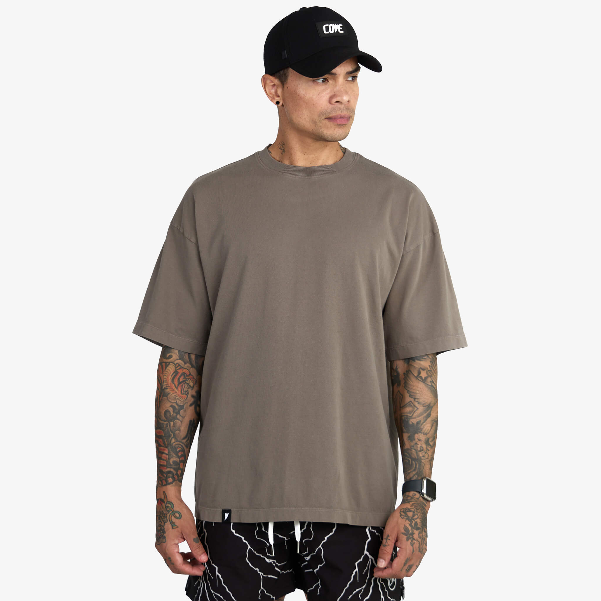 (New) Drop Shoulder Tee - Sand