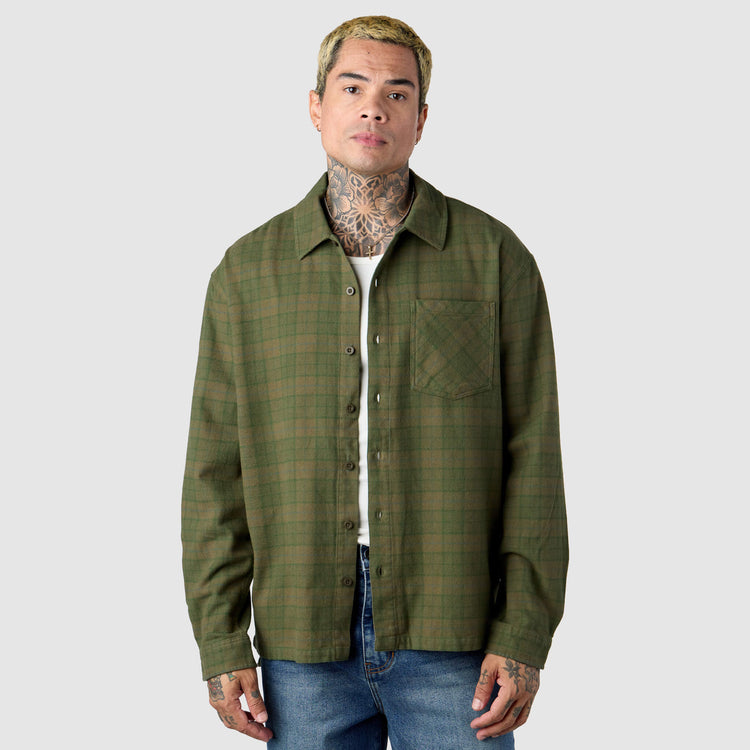 (New) Vintage Flannel - Olive