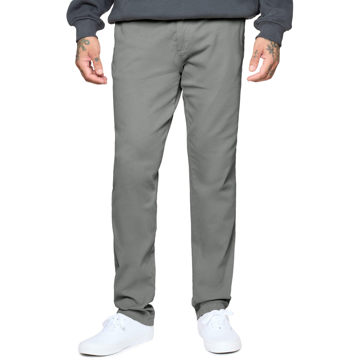 tsu-u 　WASHED HIGH WAIST CHINO 36 New) Chino Pants - Limestone – Cove USA