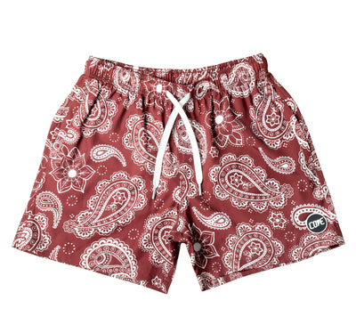 (New) Paisley Shorts - Red