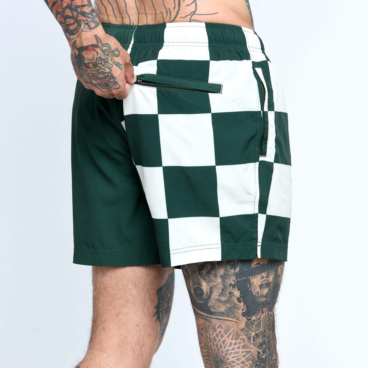 (New) Checkered Shorts - Green
