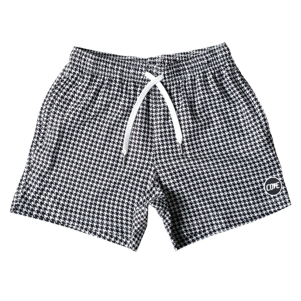 New) Houndstooth Shorts - White – Cove USA