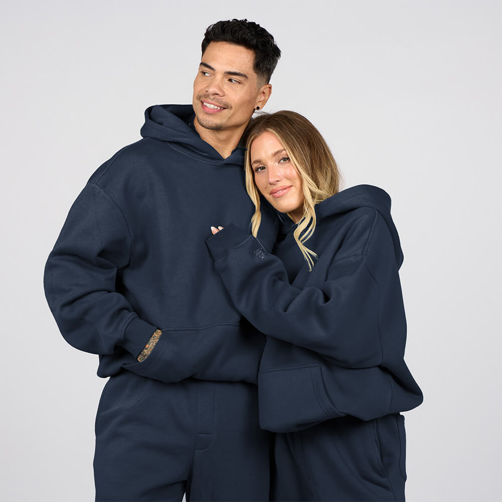 New) Weighted Hoodie - Navy – Cove USA
