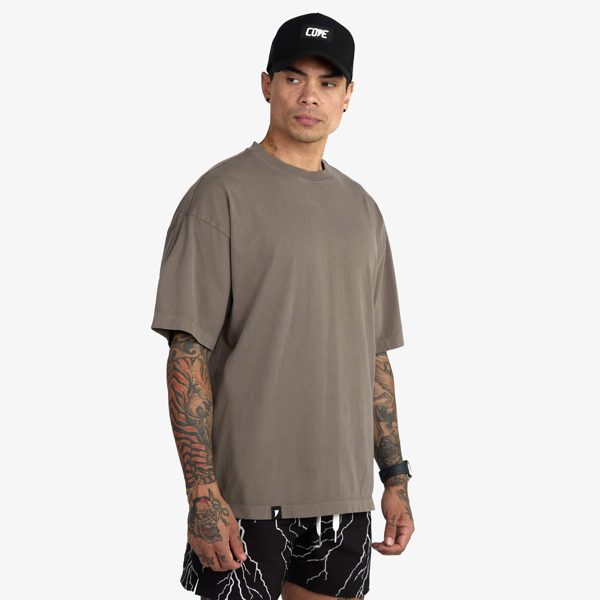 (New) Drop Shoulder Tee - Sand