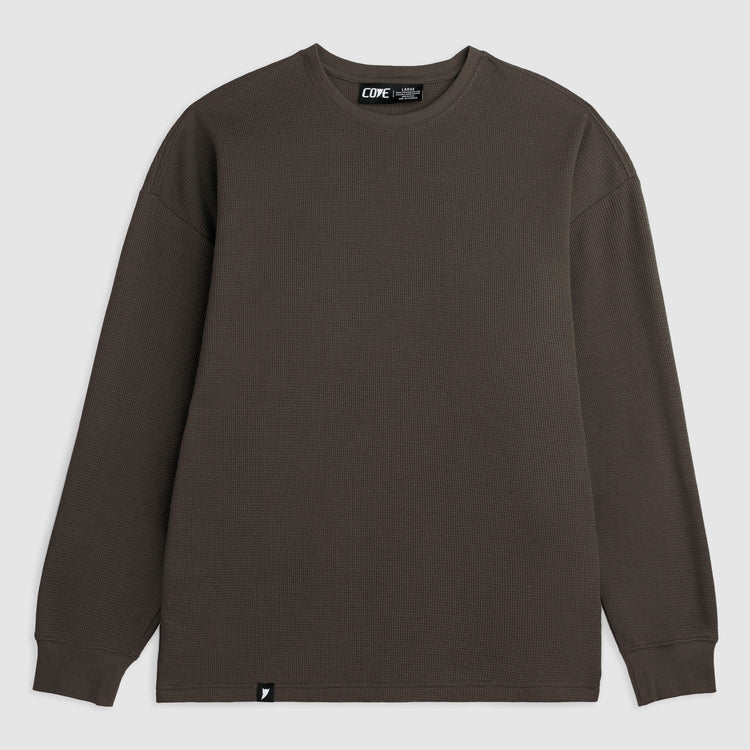 (New) Waffle Knit Thermal - Coffee