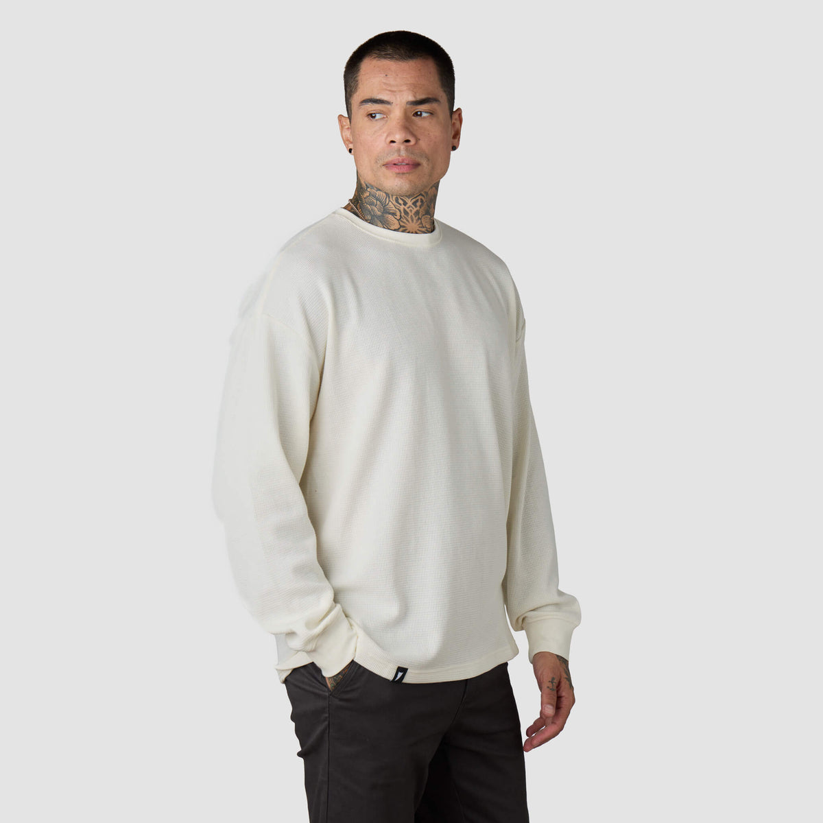 (New) Waffle Knit Thermal - Bone