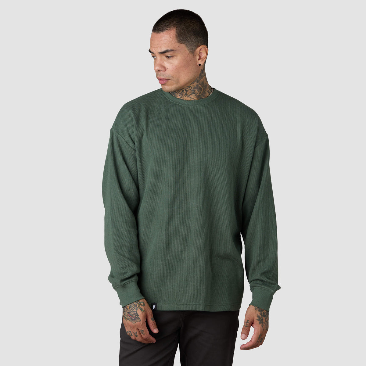 (New) Waffle Knit Thermal - Cilantro