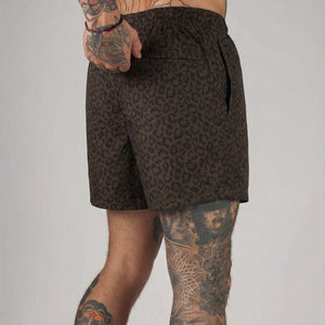 New) Leopard Shorts - Brown – Cove USA