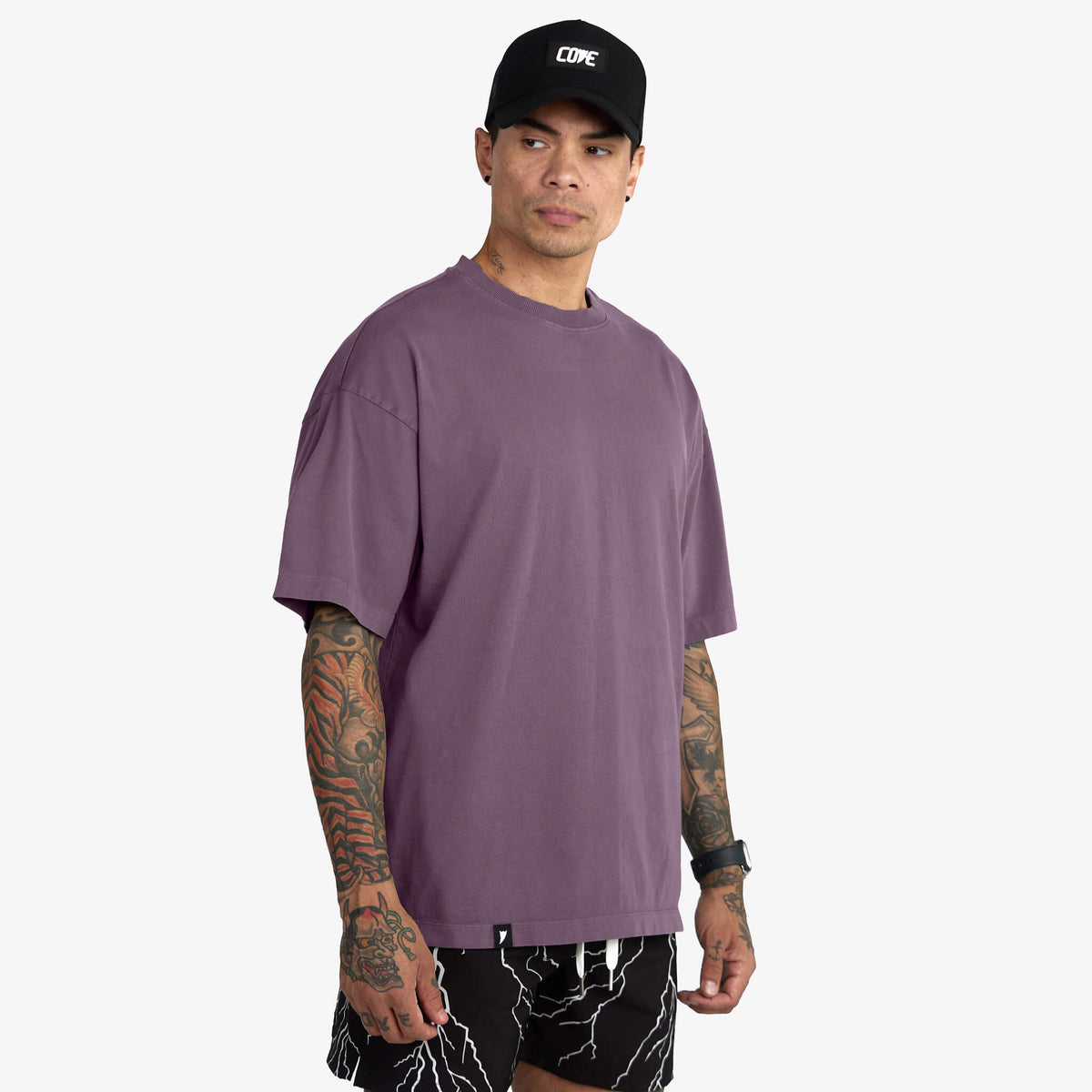 New) Heavyweight Tee - Plum – Cove USA