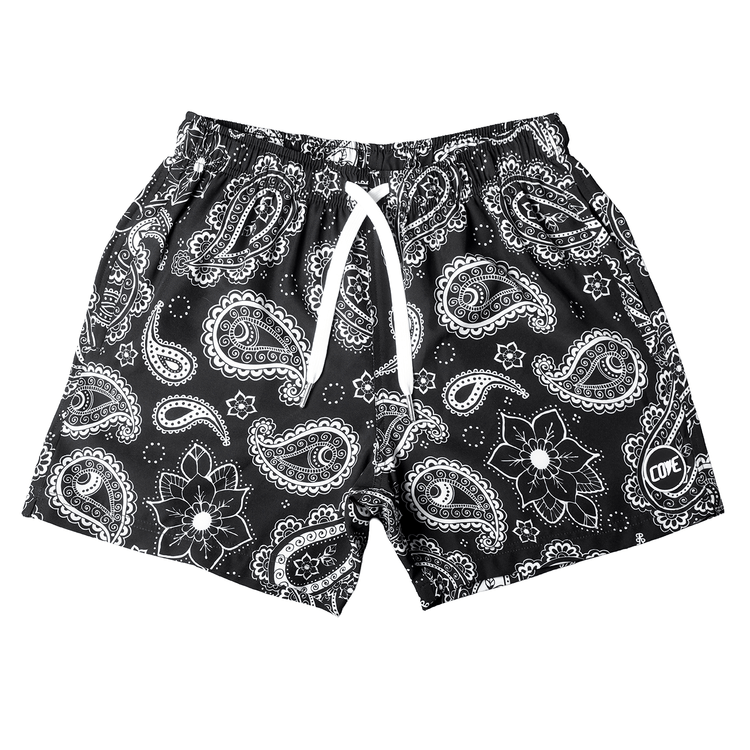 (New) Paisley Shorts - Black