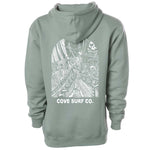 Jolly Roger Hoodie - Sage Green